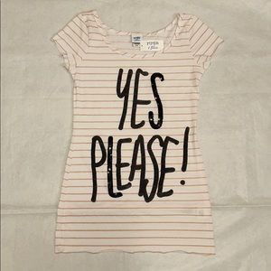 Women's Piper & Blue Yes Please! Novelty Tee Top